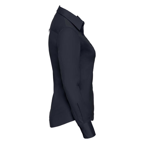 Russell Collection 916F Ladies Classic Twill Shirt Long Sleeve, Size - 12