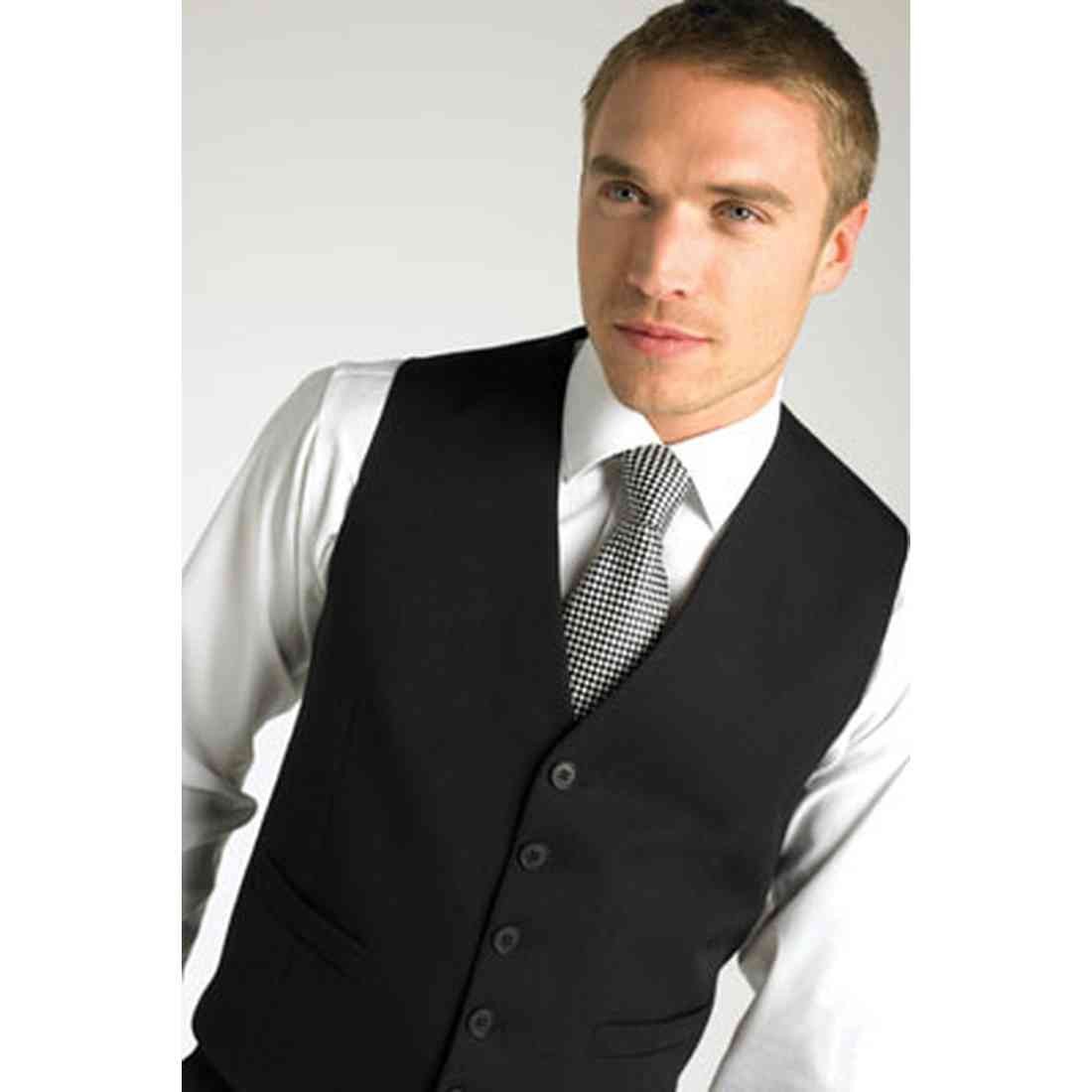 Clubclass E5W0499 Ritz Men Waistcoat Black, Size - 44