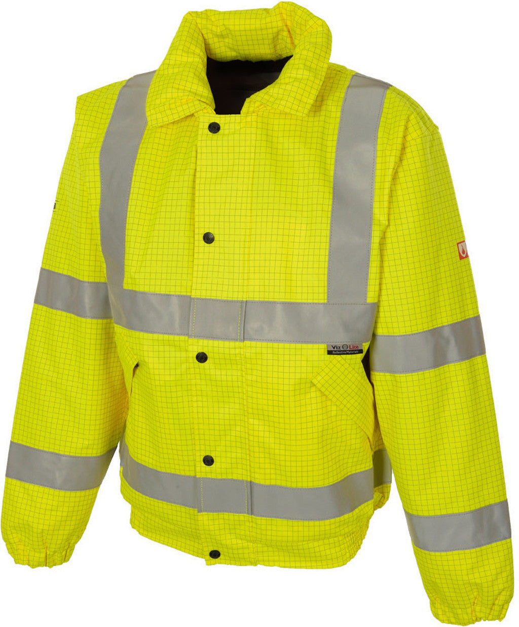 Vizwear VWR251 Men FR Bomber Jacket High Visibility Yellow Size 3XL
