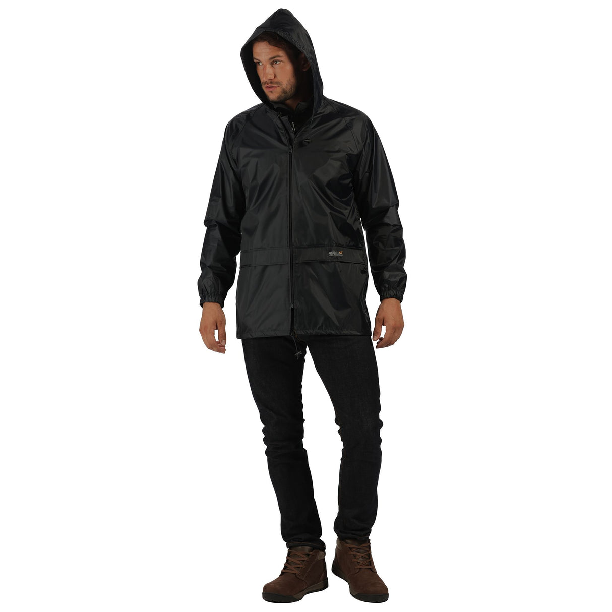 Regatta W408 Stormbreak Lightweight Waterproof Windproof Jacket - Black
