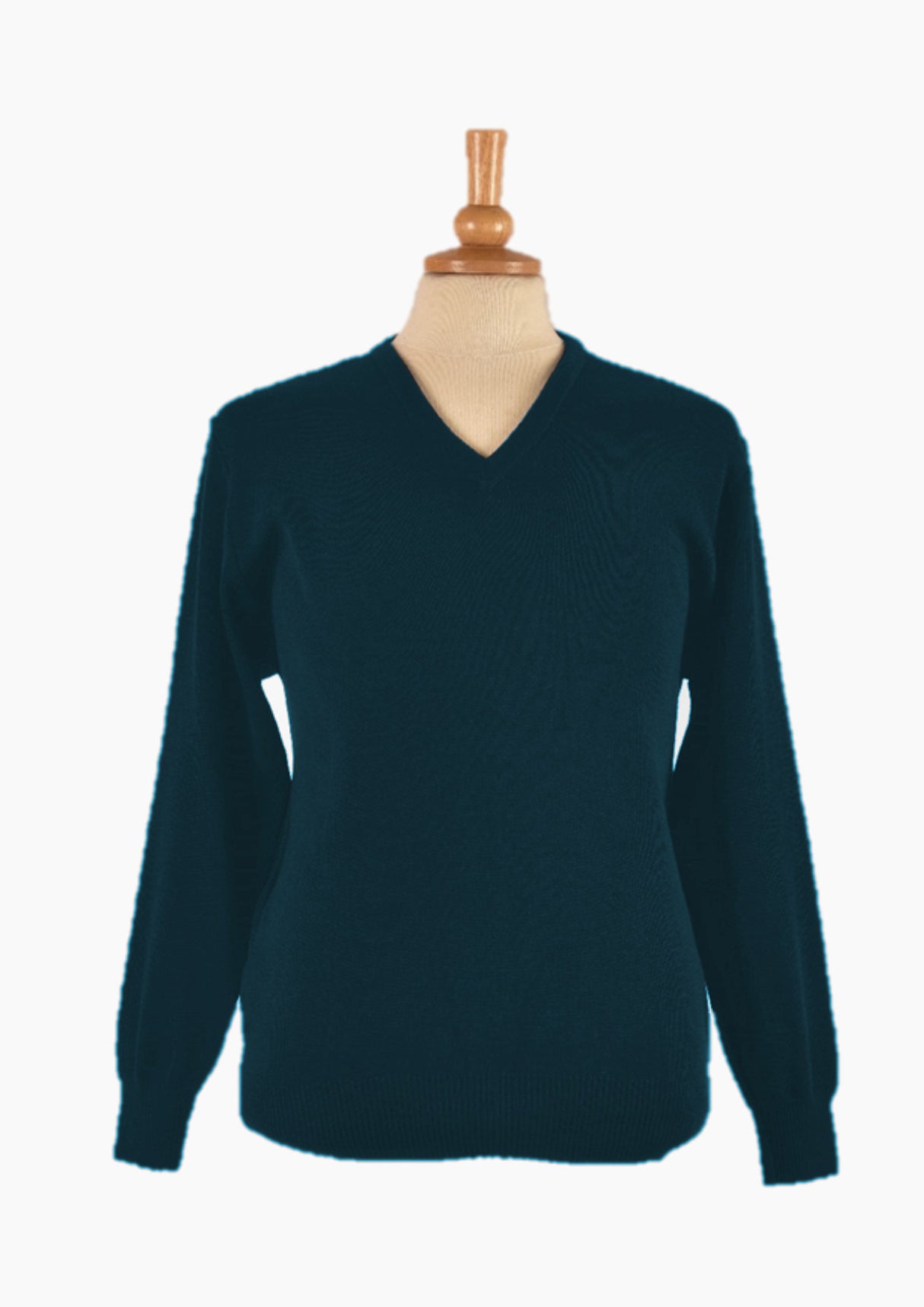 Balmoral Wool-Blend V-Neck Pullover Navy Size 50