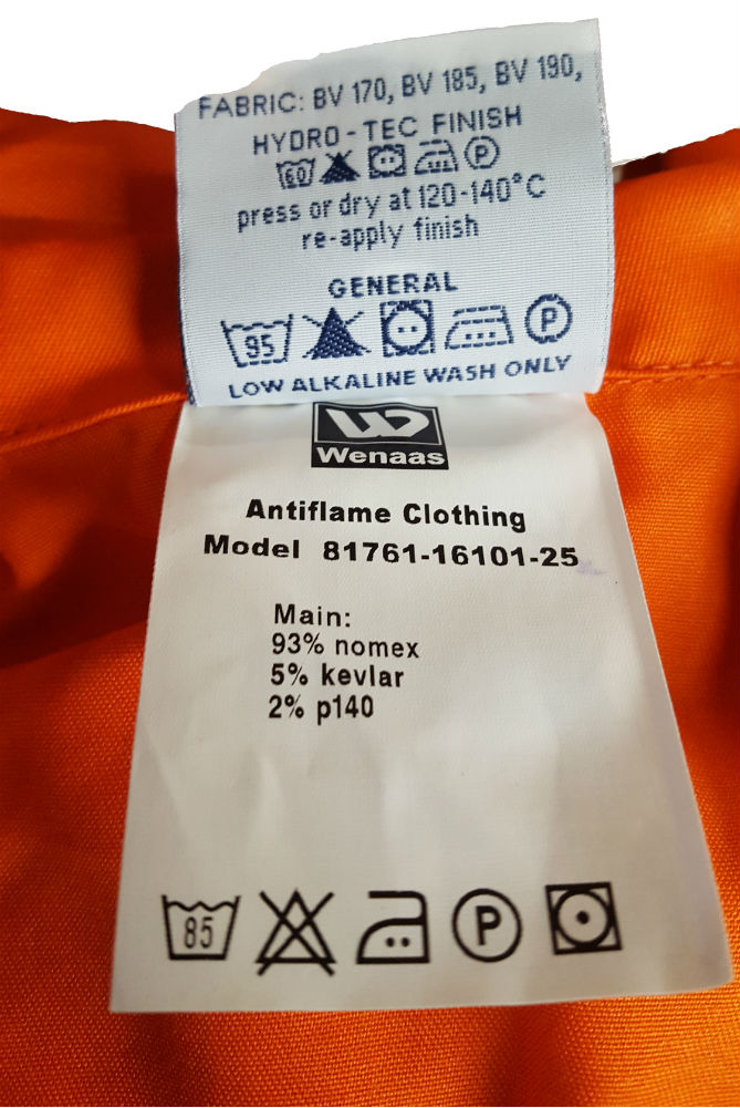 Wenaas Delta C FR Nomex Fire Resistant Hi Vis Orange With HV Tape FR Coverall