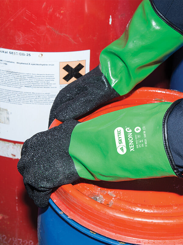 Skytec XENON 5 Work Gauntlets Chemical Resistant Cut 5 Protection Size 9