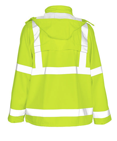 Mascot 50101-814 Feldbach Hi Vis Waterproof Yellow Rain Jacket, Size - XL