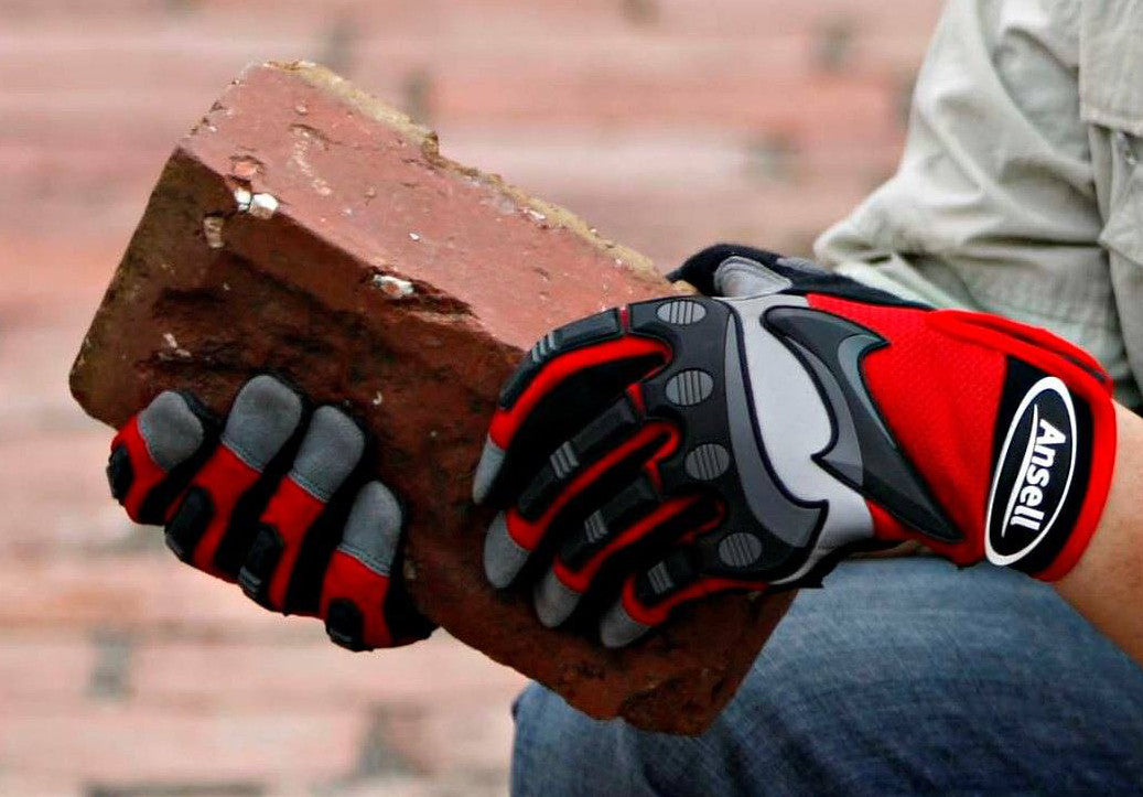 Ansell 97-975 Projex Series Heavy Duty Impact Gloves - Red
