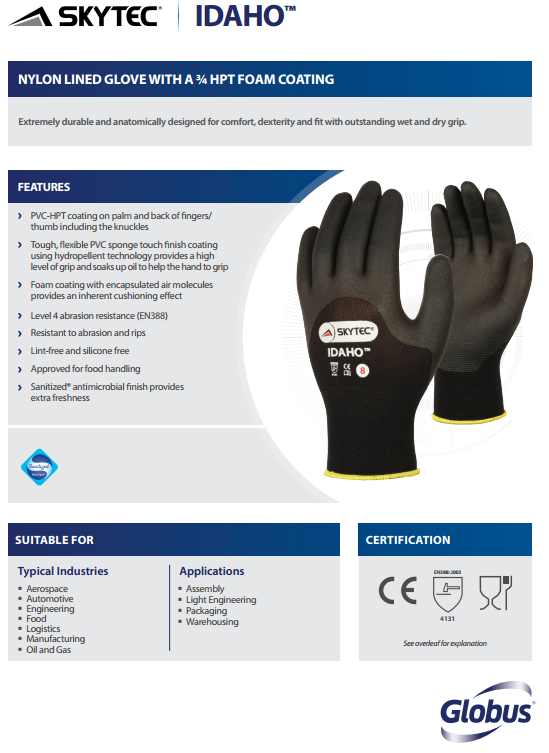 Skytec Idaho 3/4 HPT Foam Gloves