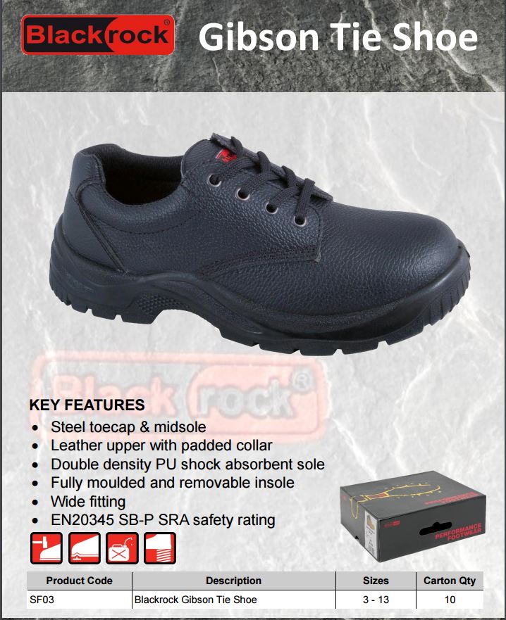 Blackrock Gibson Unisex SB Safety Shoe SF03 Boots