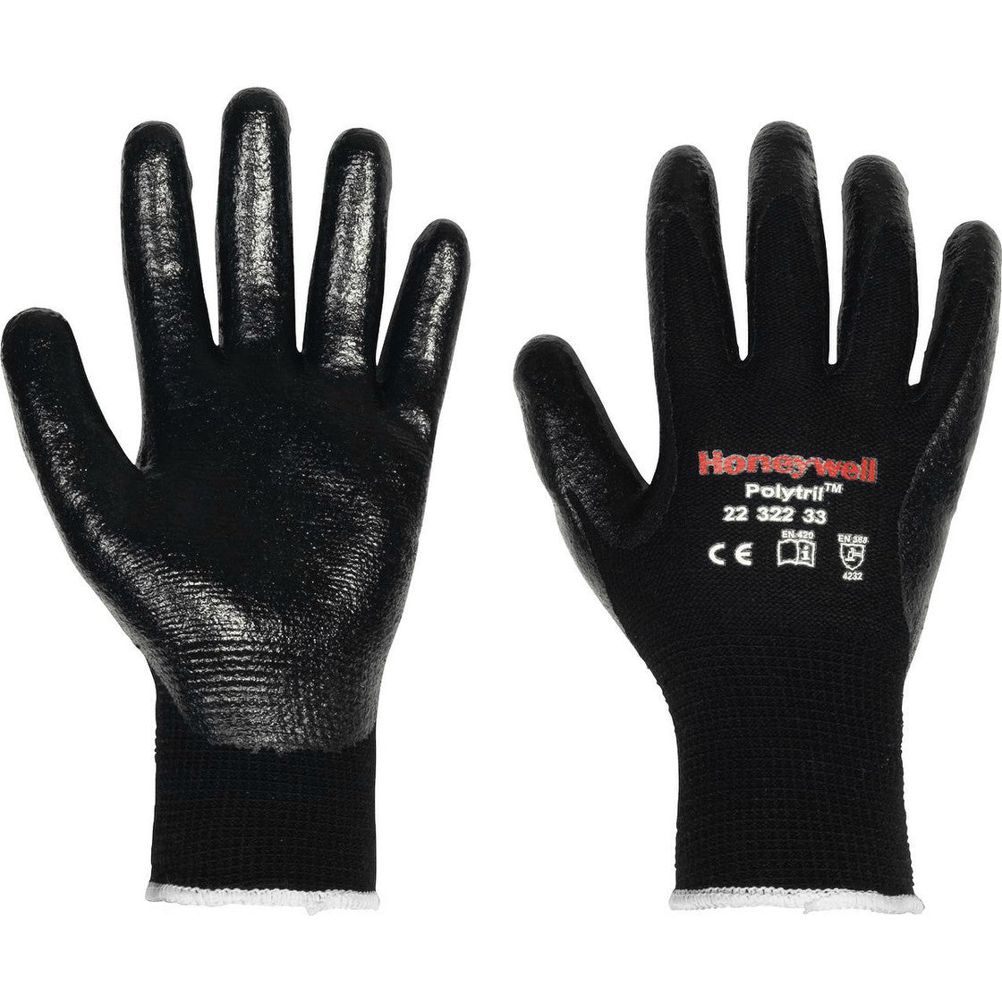 Honeywell 2232233 Polytril Mix Work Gloves Nitrile Coating Size 10