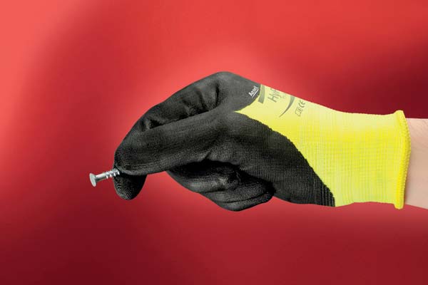 Ansell Hyflex 11-402 Abrasion & Tear Resistant PU Coating Hand Protection Hi Vis Work Gloves