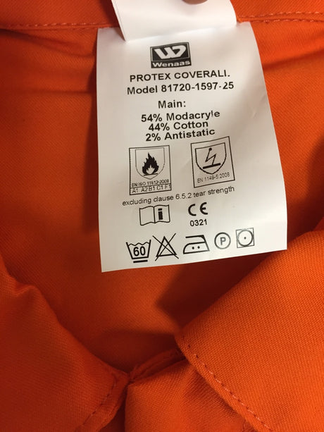 Wenaas 81720-0-25 Protex INHERENT FR coverall