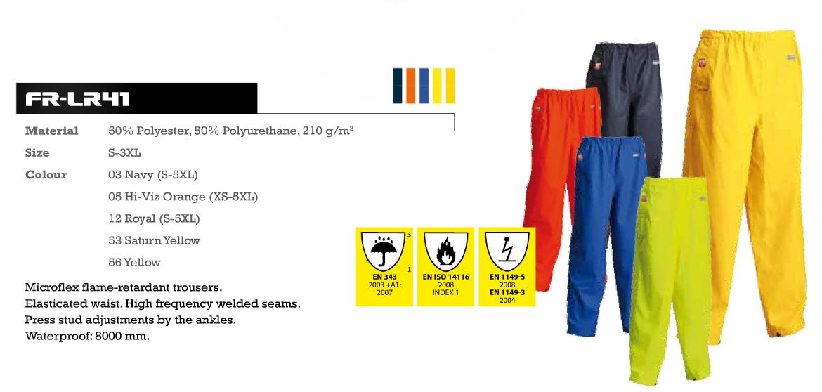 Lyngsoe Flame Retardant & Anti-Static Trousers FR-LR41-05