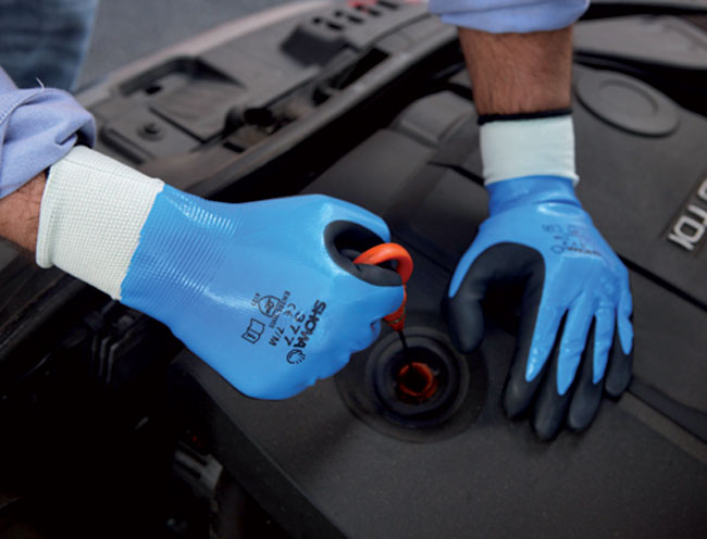 Showa 377 Foam Coated Nitrile Glove