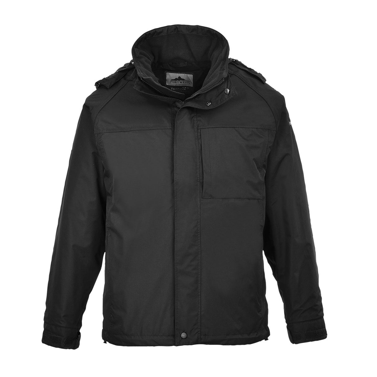 Portwest TK80B Canyon Waterproof Breathable Lined Hooded Rain Jacket