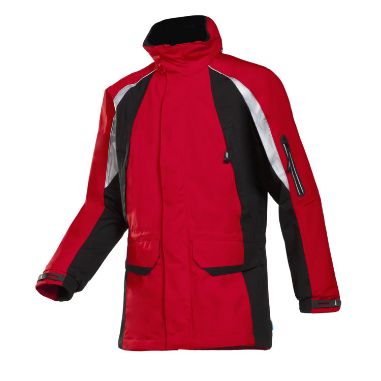 Sioen Tornhill 608Z Waterproof Windproof Breathable Rain Jacket Red/Black, Size - Small