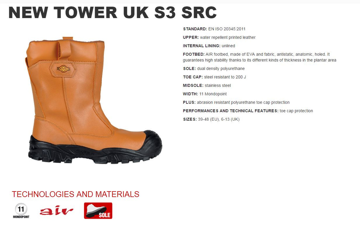 Cofra Tower Rigger Boot Antistatic Slip Resistance S3 SRC