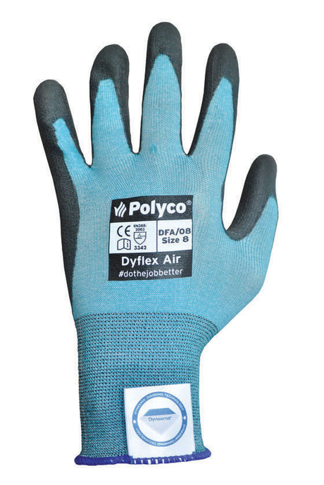 Polyco Dyflex Air PU Coated Cut Resistant Safety Work Gloves