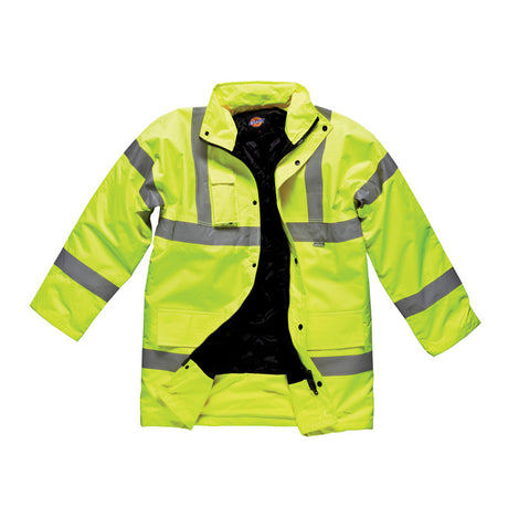 Dickies SA22045 Hi Vis Waterproof Lined Jacket - Yellow