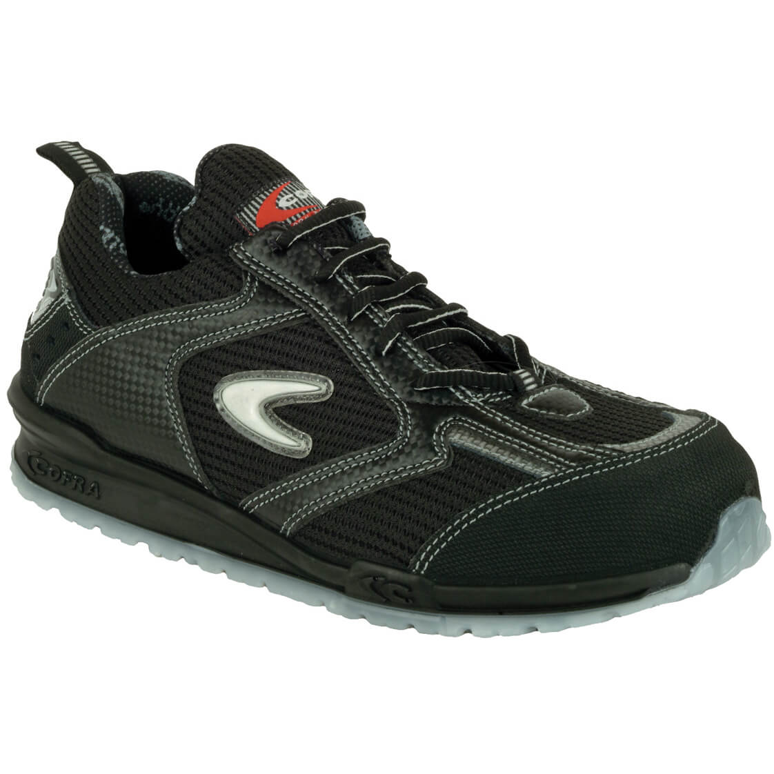 Cofra Kress S1 Aluminium Toe Cap Protection ESD Black Safety Trainer North Sea Workwear