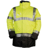 Sioen Lightflash 313A Polyester With PU Winter Rain Hi-Vis Yellow Jacket