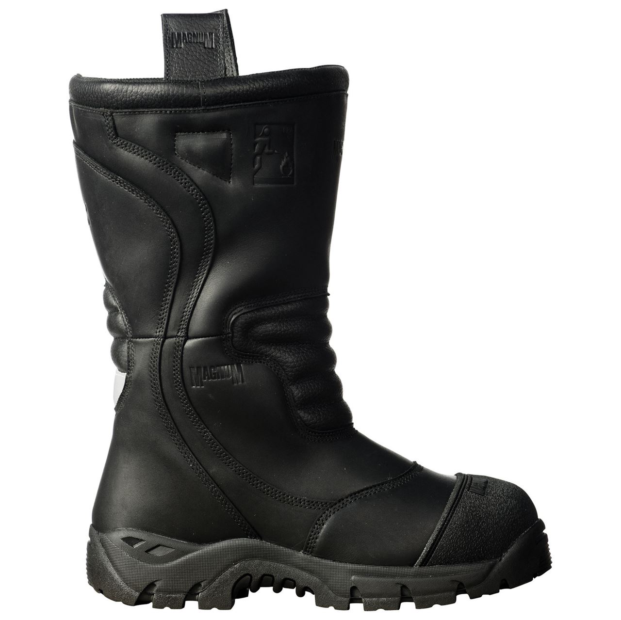 Magnum Pro Bunker Fireman Unisex Boot with Fire Retardant Leather ...