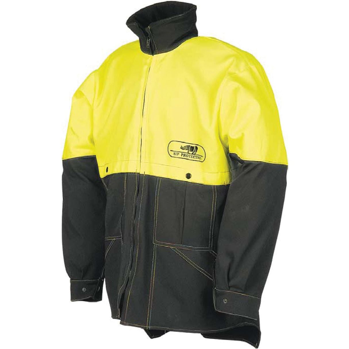 SIP PROTECTION 1SK7 Hi Viz Water-Repellent Forestry Jacket, Size - Small