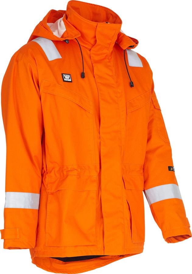 Wenaas 90920-19612 Waterproof Jacket Flame Retardant Offshore Winter Parka Hi Vis Orange Size XL