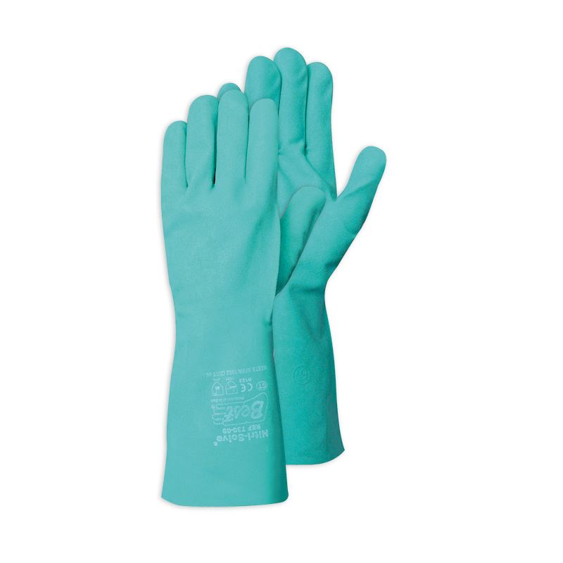 Showa Best 730 Nitri-Solve Nitrile Gauntlets Chemical Resistant 13" Gloves