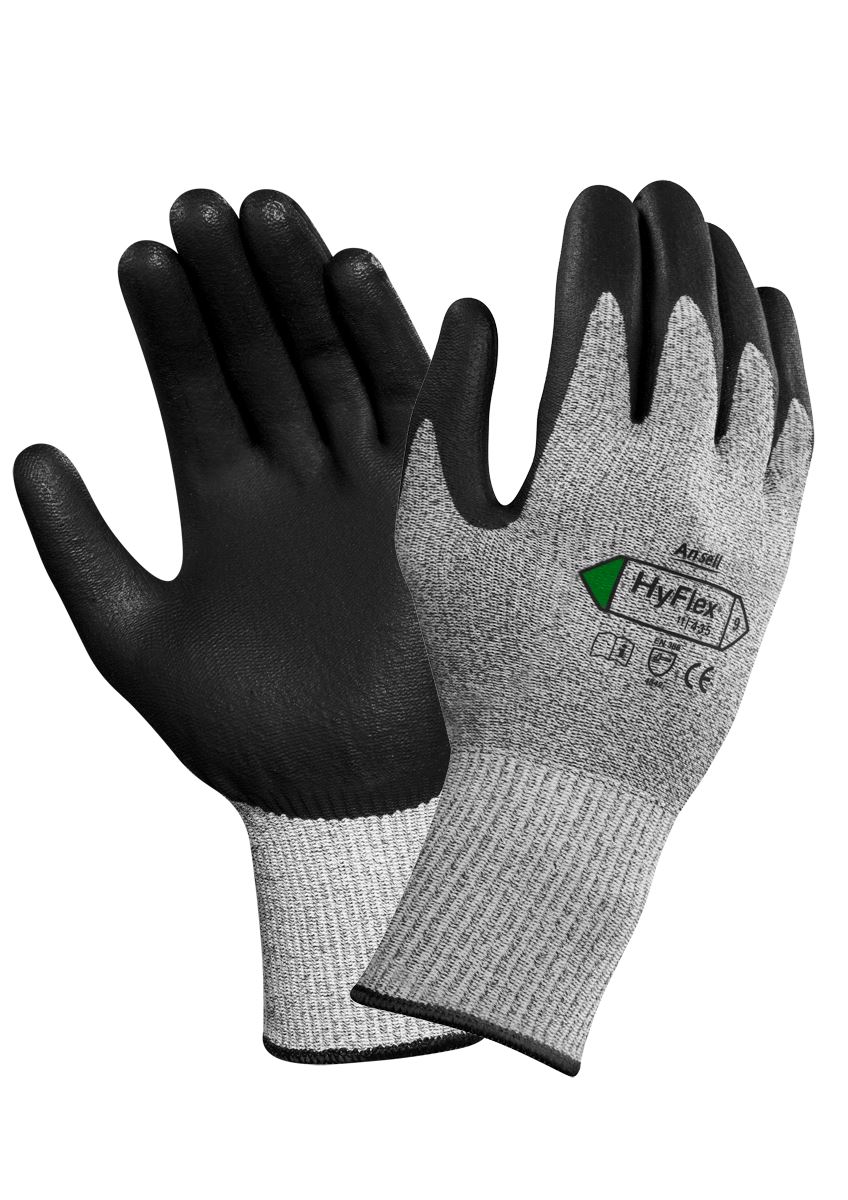 Ansell HyFlex® 11-435 Work Gloves PU Palm Coated Level 5 Cut Resistant