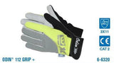 Wenaas W112 Grip+ 6-6320-98 Grey-Hi Vis Yellow Reflective Bands Glove