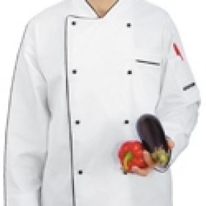 Portwest C776 Anti-Crease Finish White with Black Trim Executive Chef Jacket