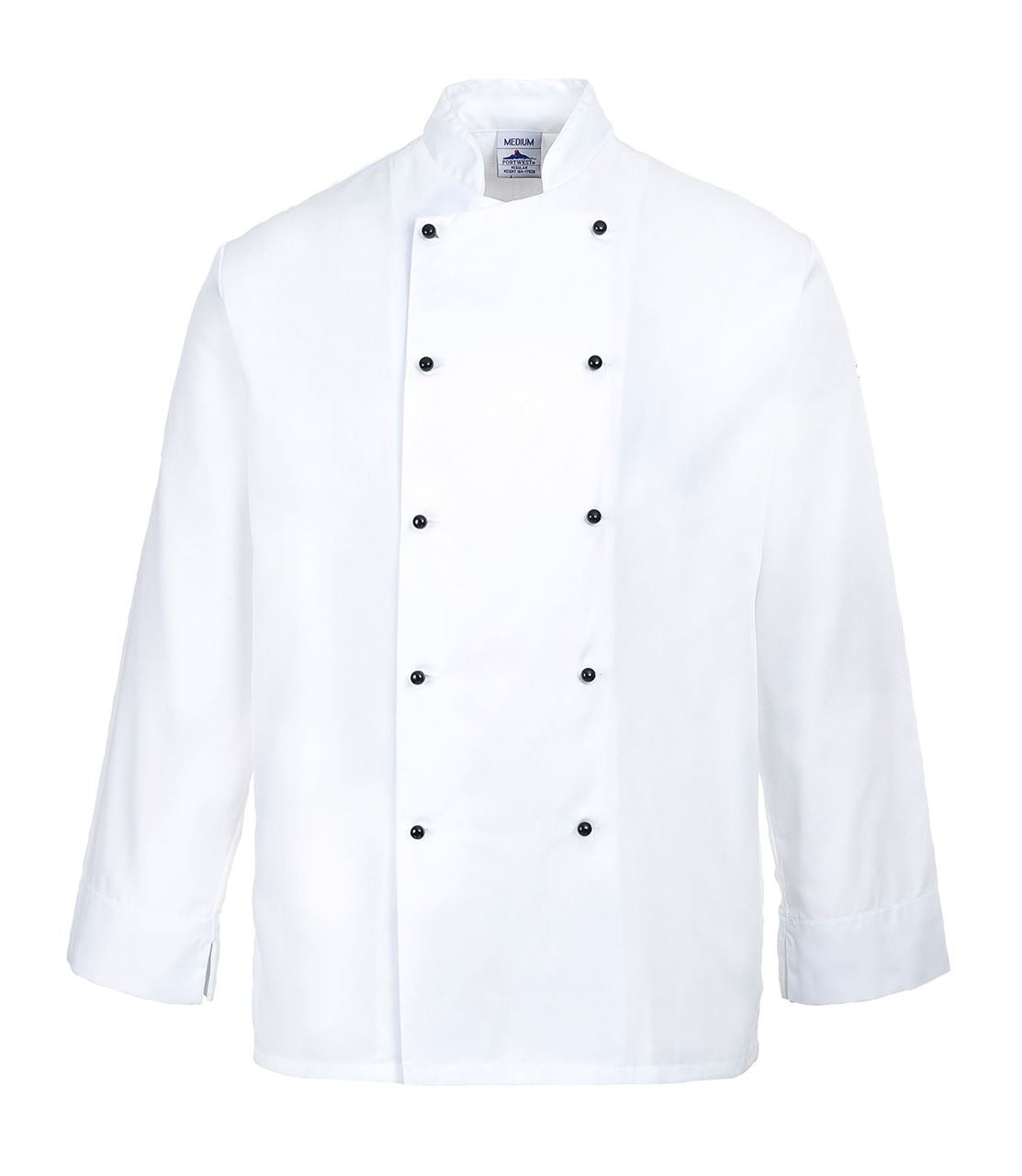 Portwest Anti-stain & Liquid Repellent Cornwall Teflon Chef Jacket C831 White