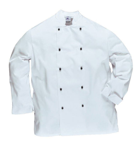 Portwest Anti-stain & Liquid Repellent Cornwall Teflon Chef Jacket C831 White