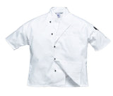 Portwest Cardiff Chef Jacket C731 Short Sleeves Polycotton White