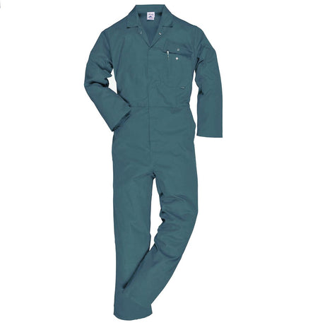 Portwest Classic Standard Polycotton Boilersuit Coverall C802 Green - Grey