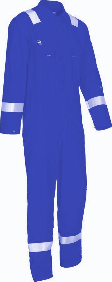 Wenaas 80910-15510 Offshore Daletec Coverall Hi Vis Bands 350gsm Royal Blue