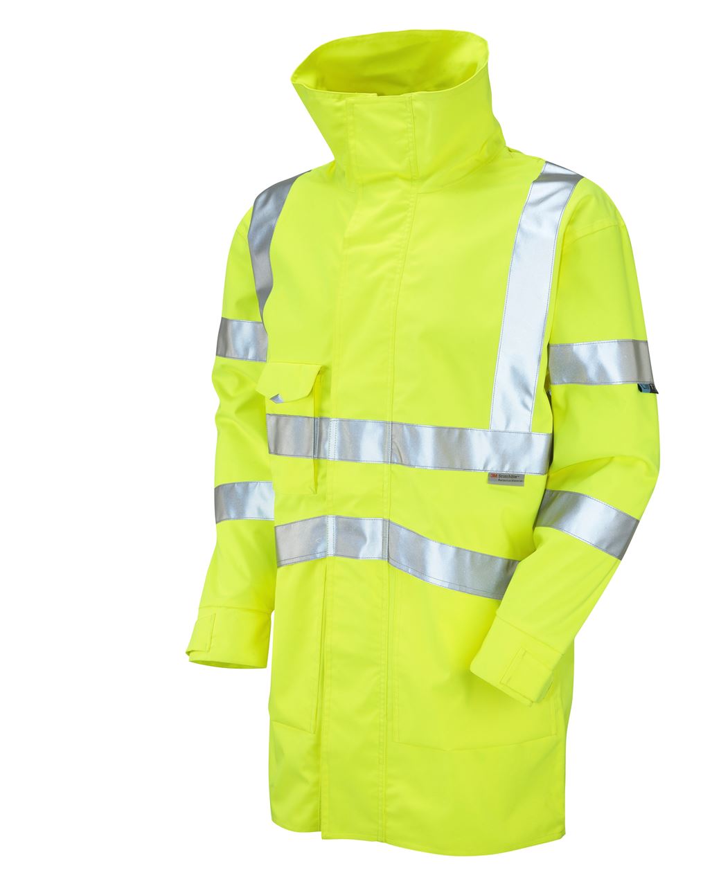 Leo Workwear Clovelly A04-Y Hi Vis Windproof Waterproof Breathable Executive Anorak - Yellow
