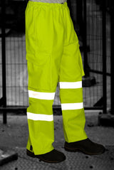 Leo Workwear Instow L02-Y Hi Vis Executive Cargo Overtrouser - Yellow