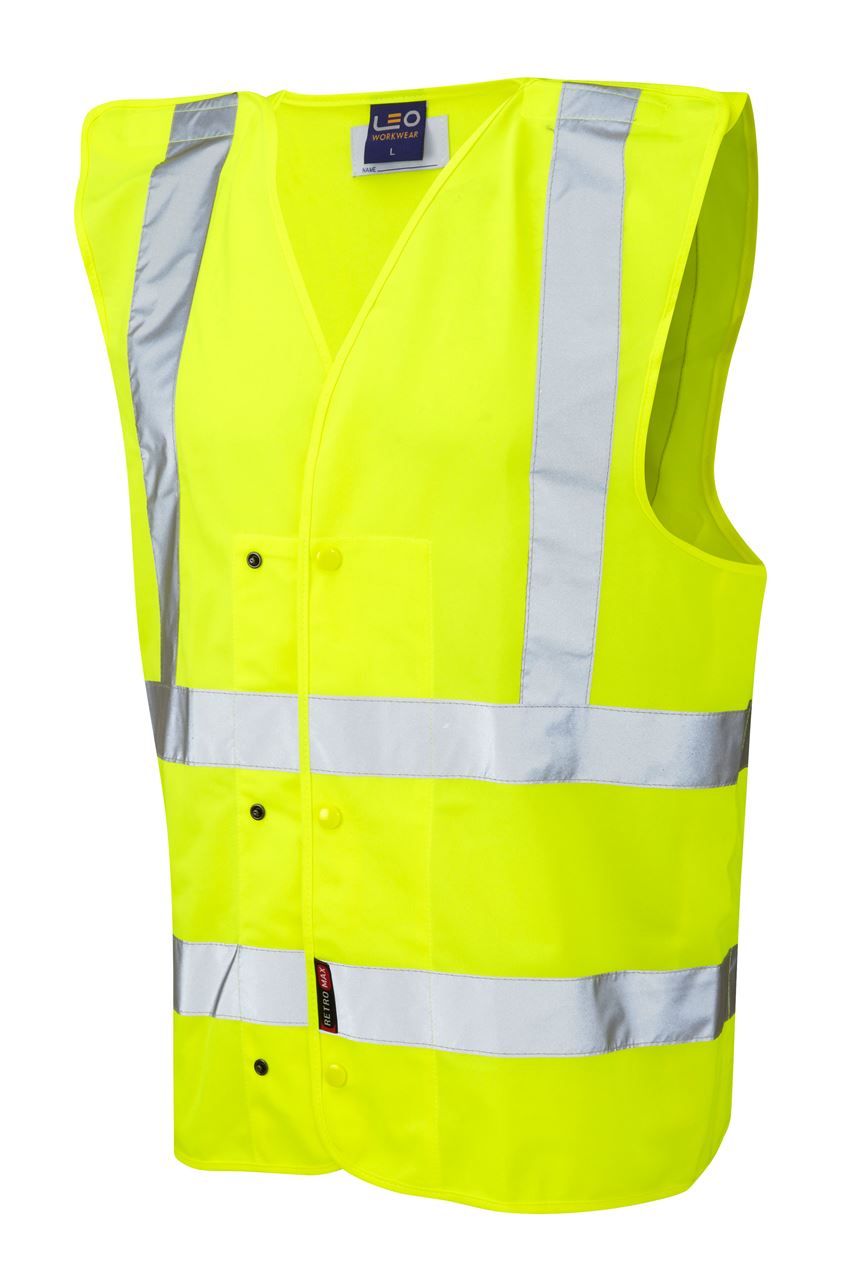 Leo Workwear Rackenford W17-Y Quick Release Underground Waistcoat, Size XLarge - Yellow