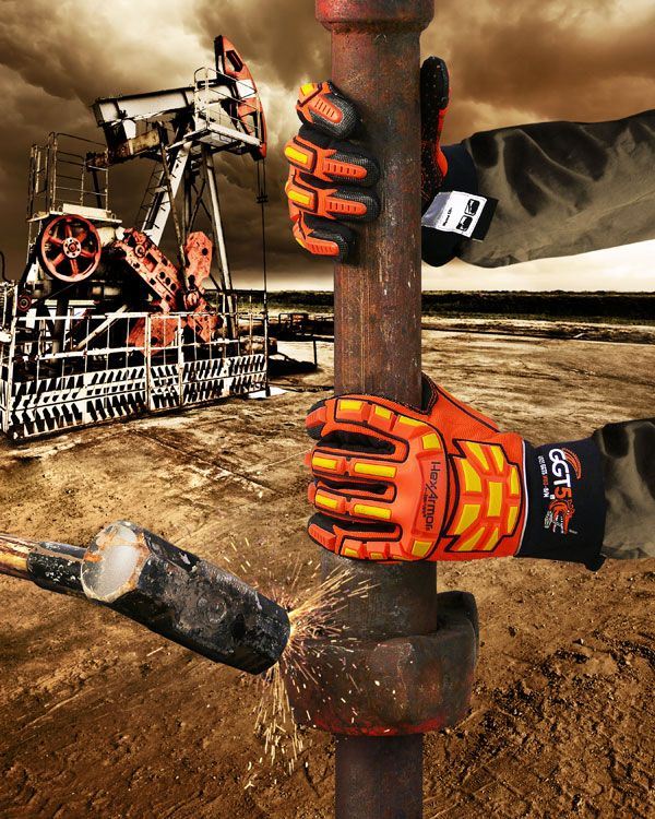 Polyco HexArmor GGT5 Mud Grip Rigger Work Gloves Impact & Cut 5 Resistant Size 8