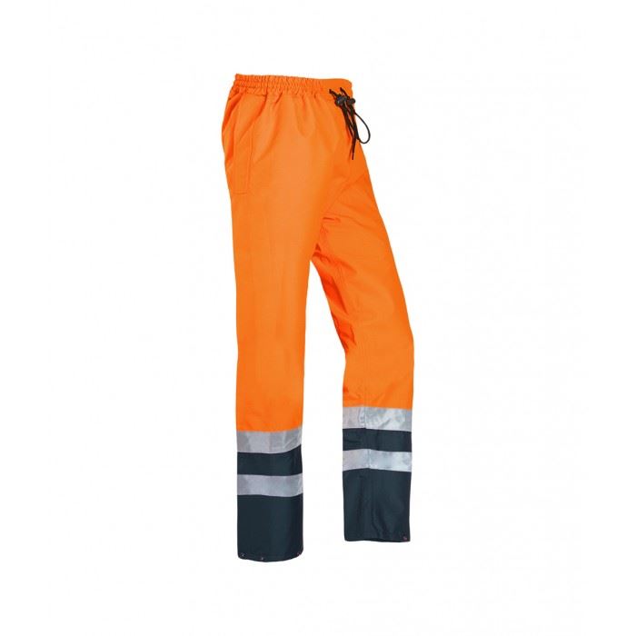 Sioen Tarviso Hi Vis Waterproof Rain Trousers 5841 Orange/Navy