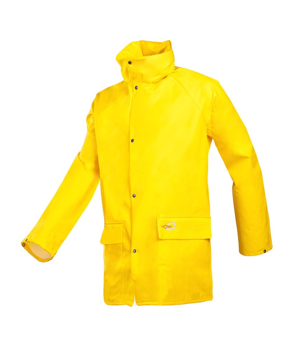 Sioen Jakarta 4145 Flexothane Rain Waterproof Stretchable & Windproof Jacket Navy/Yellow