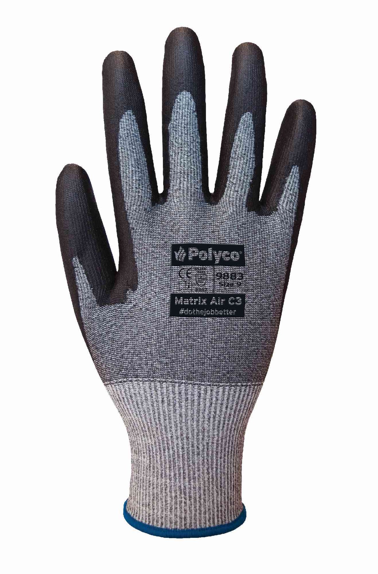 Polyco Matrix Air C3 Men Work Gloves Cut 3 Resistant PU Coating