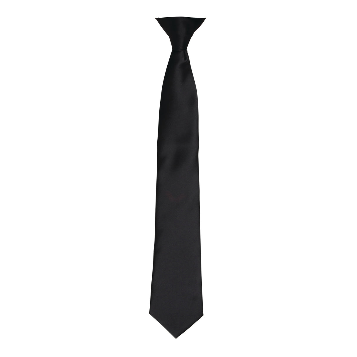 Premier PR755 'Colours Collection' Satin Clip-On Tie Black