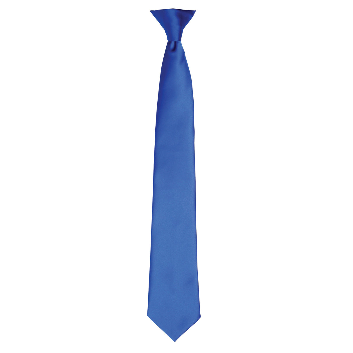 Premier PR755 'Colours Collection' Satin Clip-On Tie Blue