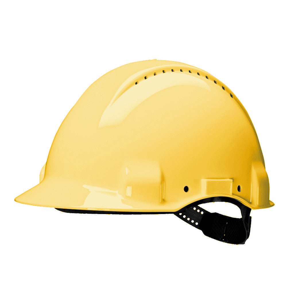 3M Peltor G3000CUV-GU Vented ABS Hard Hat Safety Helmet - Yellow