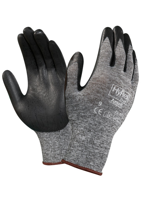 Ansell 11-801 HyFlex Work Gloves Nitrile Coating Antistatic Skin Friendly