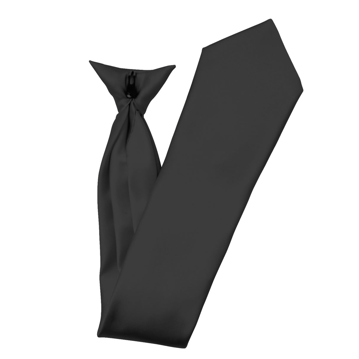 Premier PR755 'Colours Collection' Satin Clip-On Tie Black