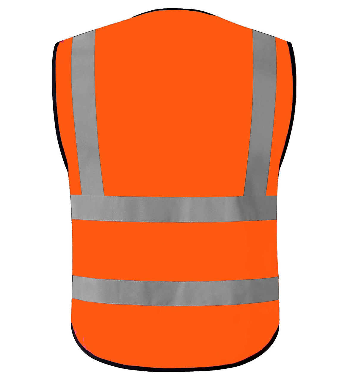 High Visibility Safety Vest Sleeveless Velcro Fastening Orange Size L