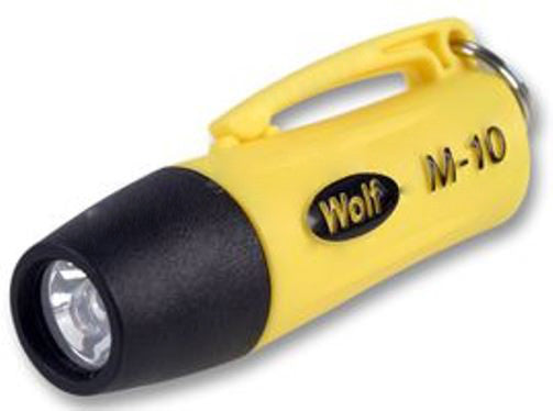 Wolf M-10 LED Torch 1 Led Atex Straight Range 2.5M Luminosity 18cd Neck Cord Micro Torch