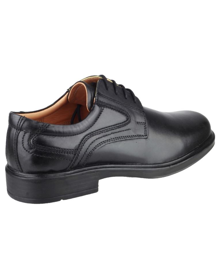 OptiPro Robin Men Formal Gibson Shoes Black Leather - Non Safety